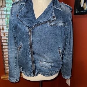 Zara / Men’s Denim Biker Jacket xl